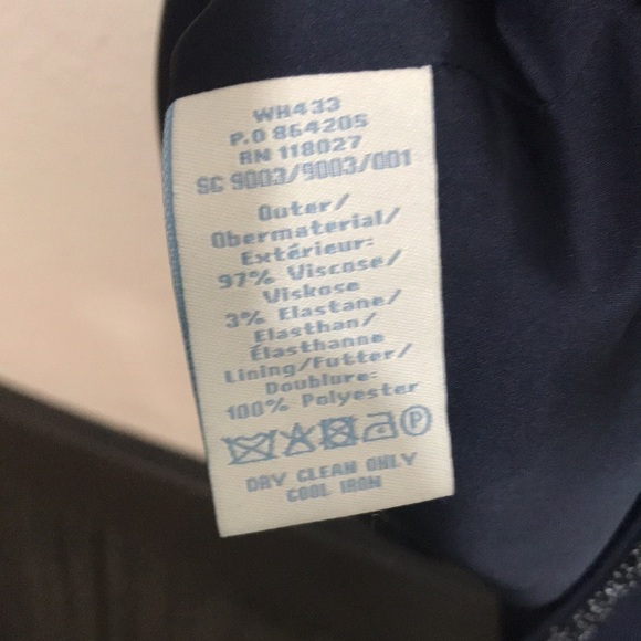 Boden Navy Blue Beaded 3/4 Sleeve Peter Pan Collar Cocktail Dress size 6 - Picture 5 of 14